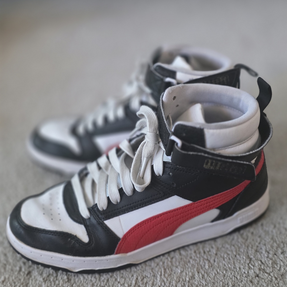 Puma Black and Red Athletic Shoes